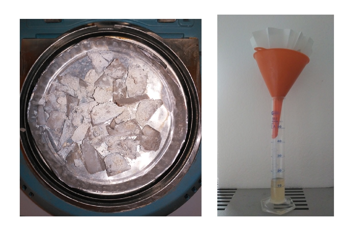 Ossa calcinate a 600°C e soluzione di acido fosforico ottenuto dalle stesse